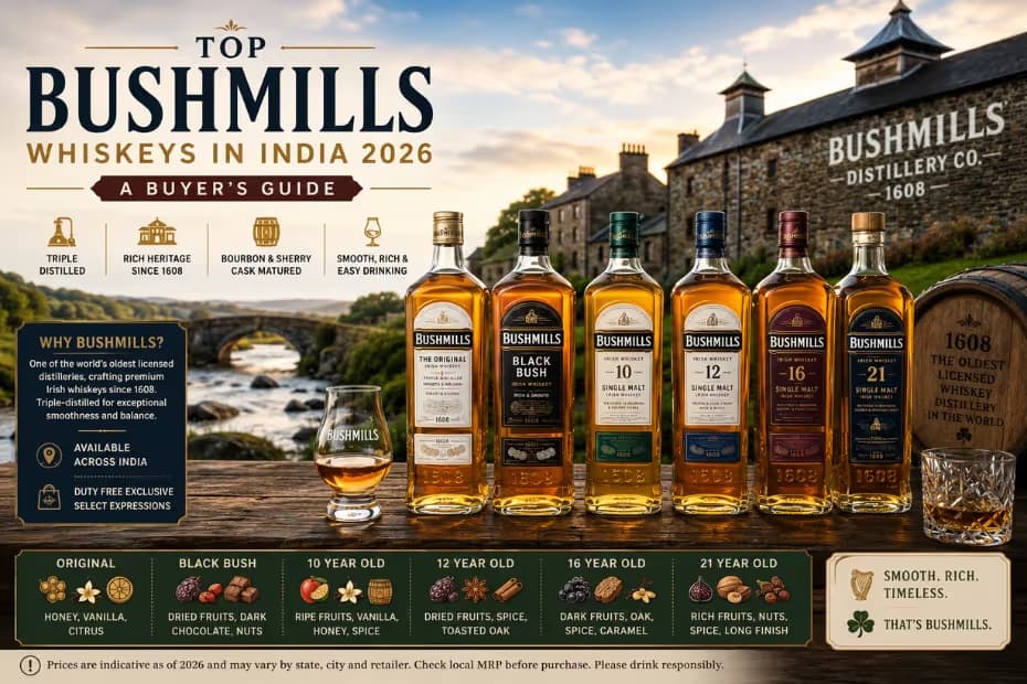 Top Bushmills Whiskeys in India 2026 Top Bushmills Whiskeys in India 2026 image