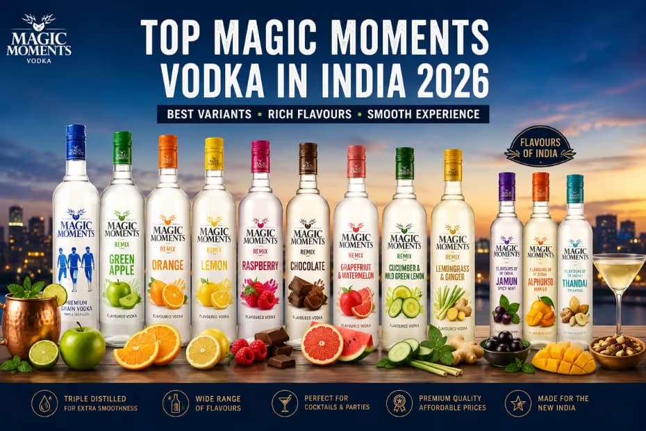 Top Magic Moments Vodka in India 2026: Best Variants, Flavours & Buying Guide Top Magic Moments Vodka in India 2026: Best Variants, Flavours & Buying Guide image